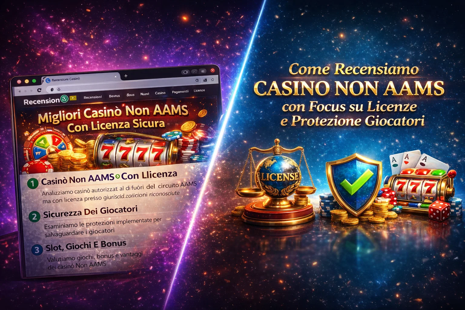 Come Recensiamo Casino Non Aams con Focus su Licenze e Protezione Giocatori