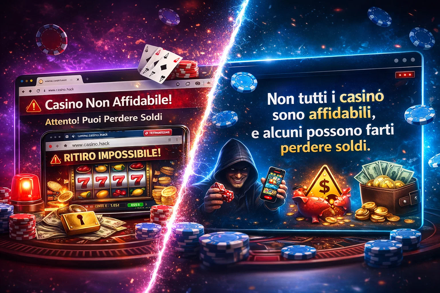 Non tutti i casinò sono affidabili, e alcuni possono farti perdere soldi