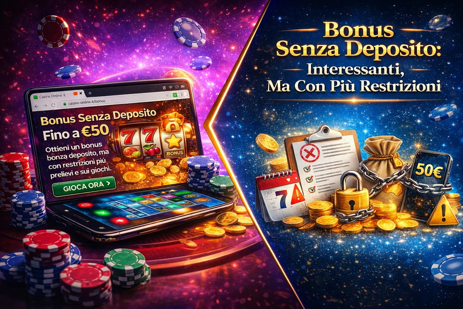 Bonus Senza Deposito: Interessanti, Ma Con Più Restrizioni