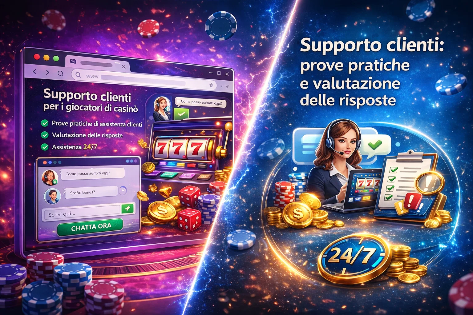 Supporto clienti: prove pratiche e valutazione delle risposte