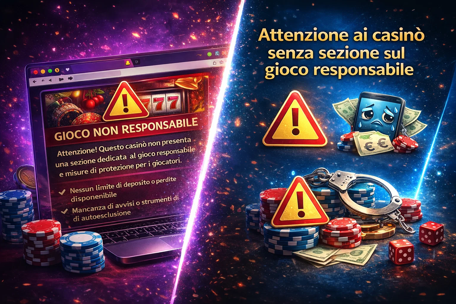 Attenzione ai casinò senza sezione sul gioco responsabile