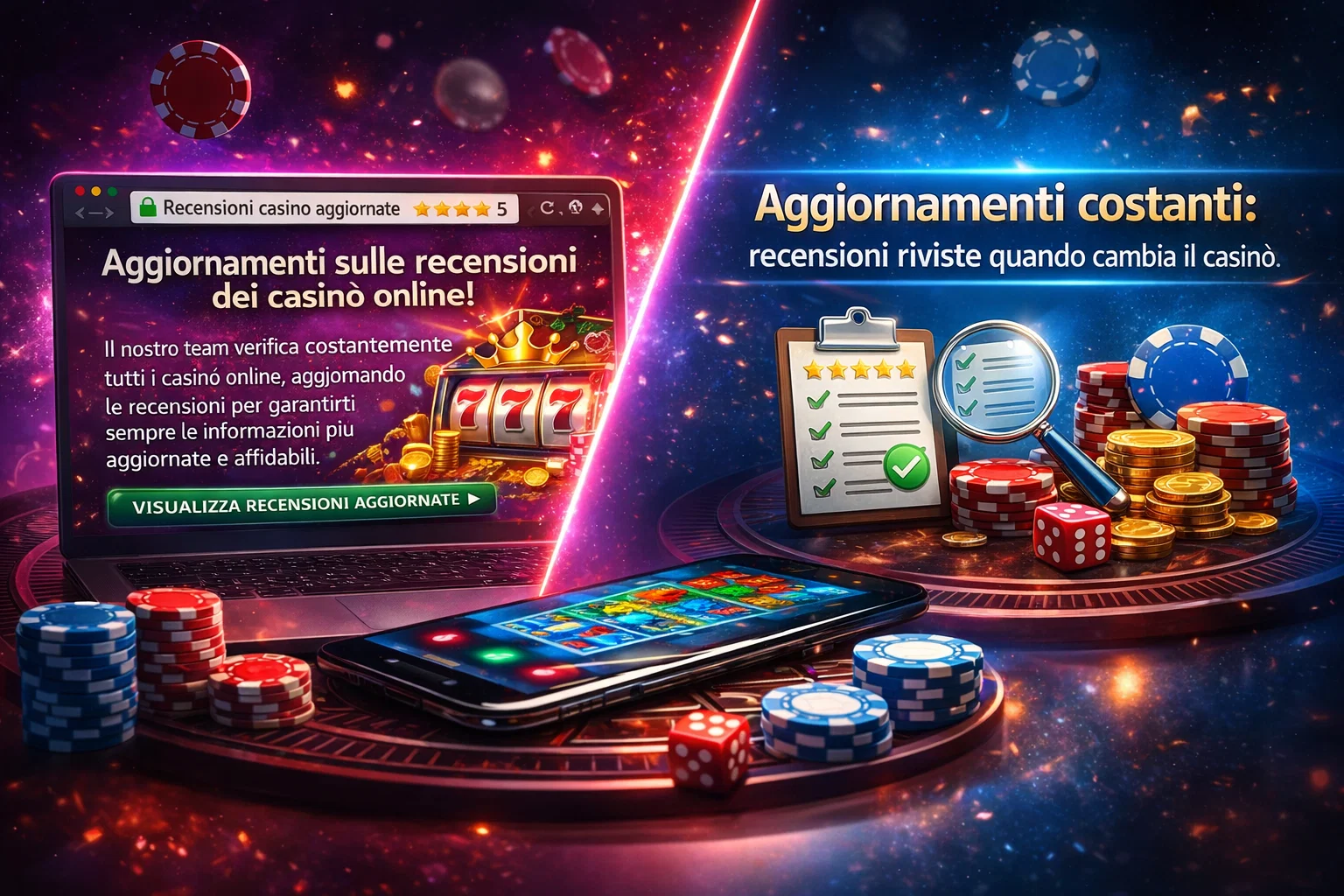 Aggiornamenti costanti: recensioni riviste quando cambia il casinò